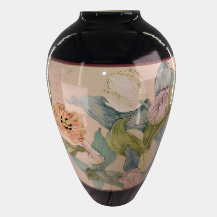 Santa Barbara Ceramic Design Art Pottery Hand Painted Massive Lamp Vase - Just Art Pottery