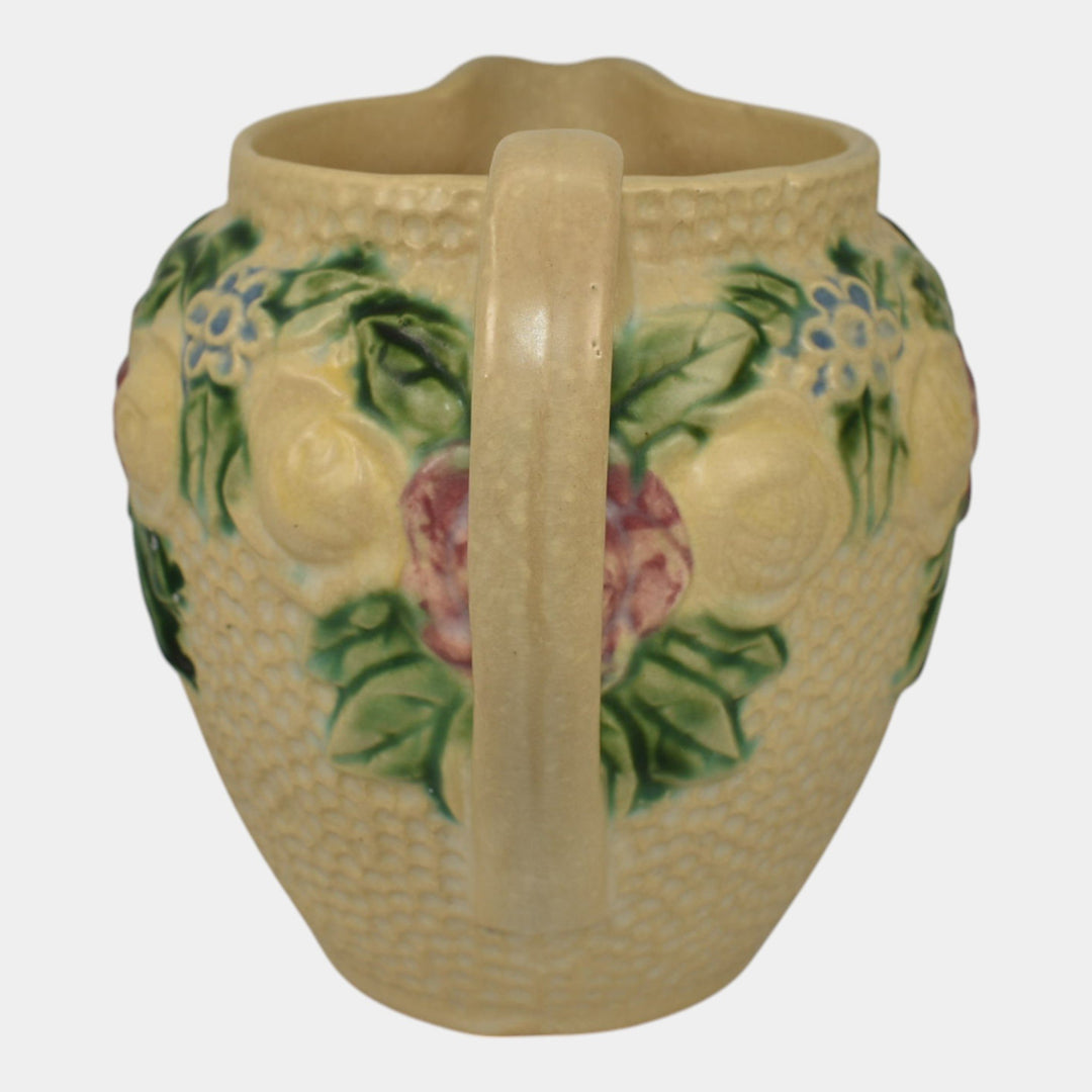 Roseville Rozane 1917 Vintage Art Pottery Ivory Ceramic Pitcher