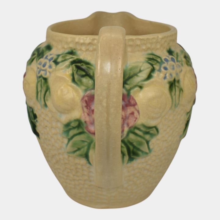 Roseville Rozane 1917 Vintage Art Pottery Ivory Ceramic Pitcher