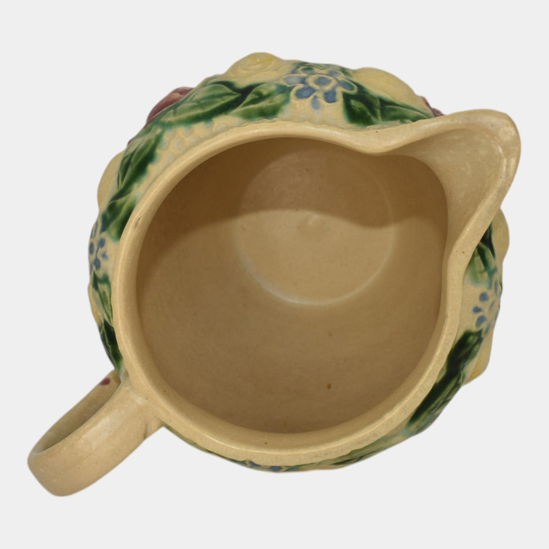 Roseville Rozane 1917 Vintage Art Pottery Ivory Ceramic Pitcher