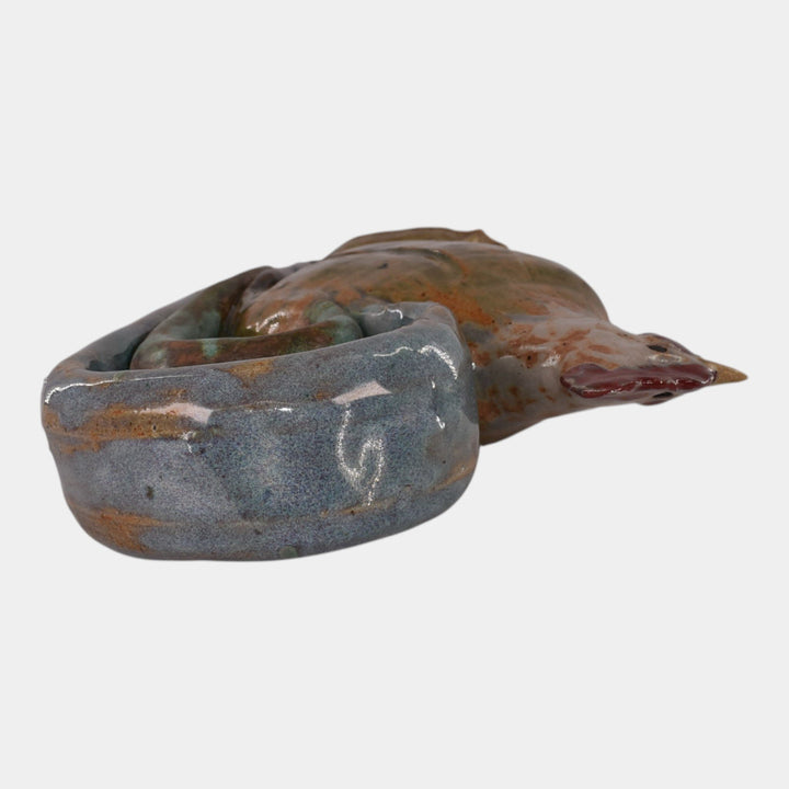 Hog Hill North Carolina Folk Art Pottery Ceramic Rooster Statue - Just Art Pottery