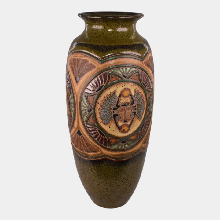 Common Ground Eric Olson 2008 Studio Art Pottery Tall Scarab Vase