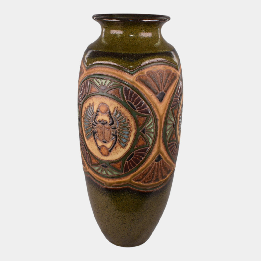 Common Ground Eric Olson 2008 Studio Art Pottery Tall Scarab Vase