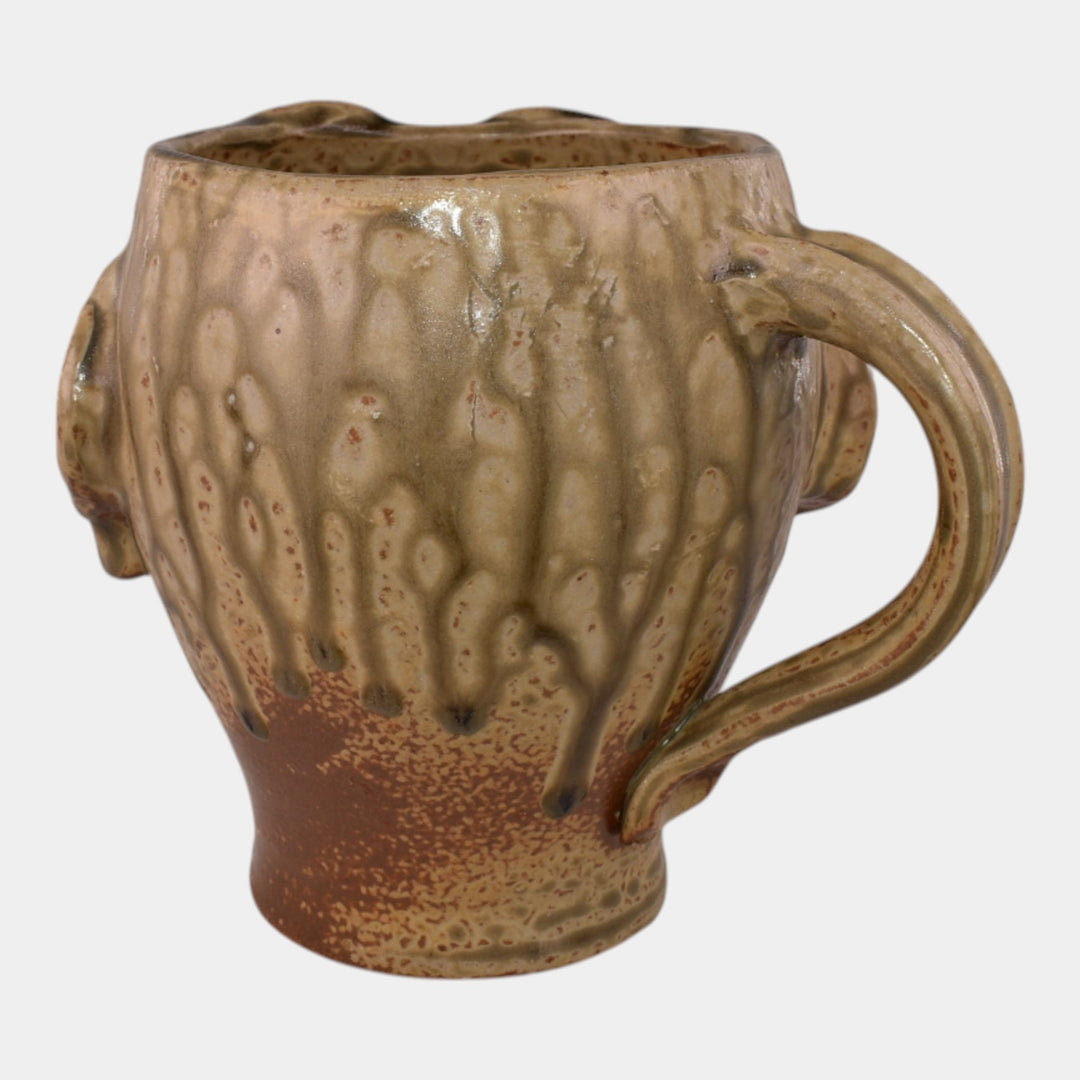 Door Studio Art Pottery Hand Thrown Ceramic Face Mug
