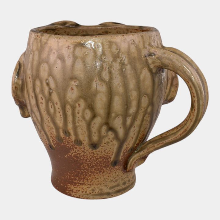 Door Studio Art Pottery Hand Thrown Ceramic Face Mug