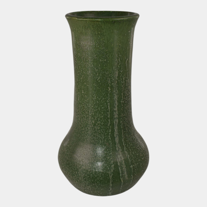 Door Studio Art Pottery 2001 Hand Thrown Green Botanical Ceramic Vase