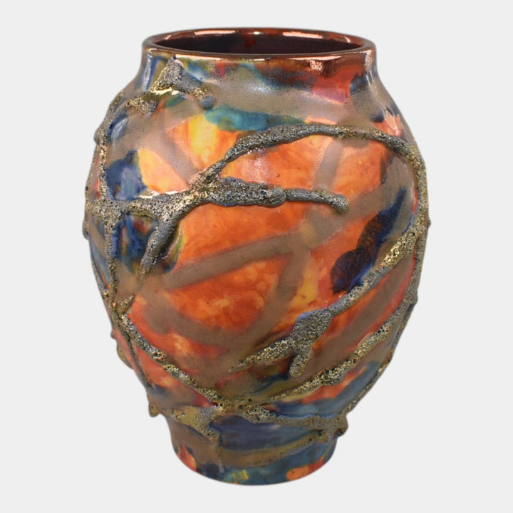 Paul Katrich Studio Pottery Cosmic Furnace Hand Made Vase 1509