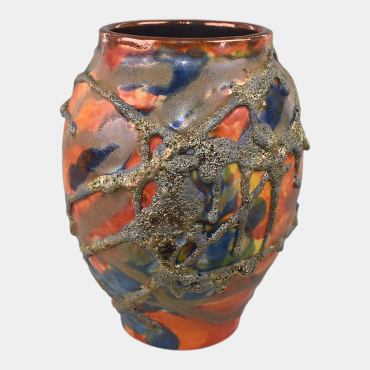 Paul Katrich Studio Pottery Cosmic Furnace Hand Made Vase 1509