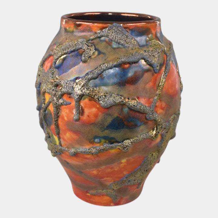 Paul Katrich Studio Pottery Cosmic Furnace Hand Made Vase 1509