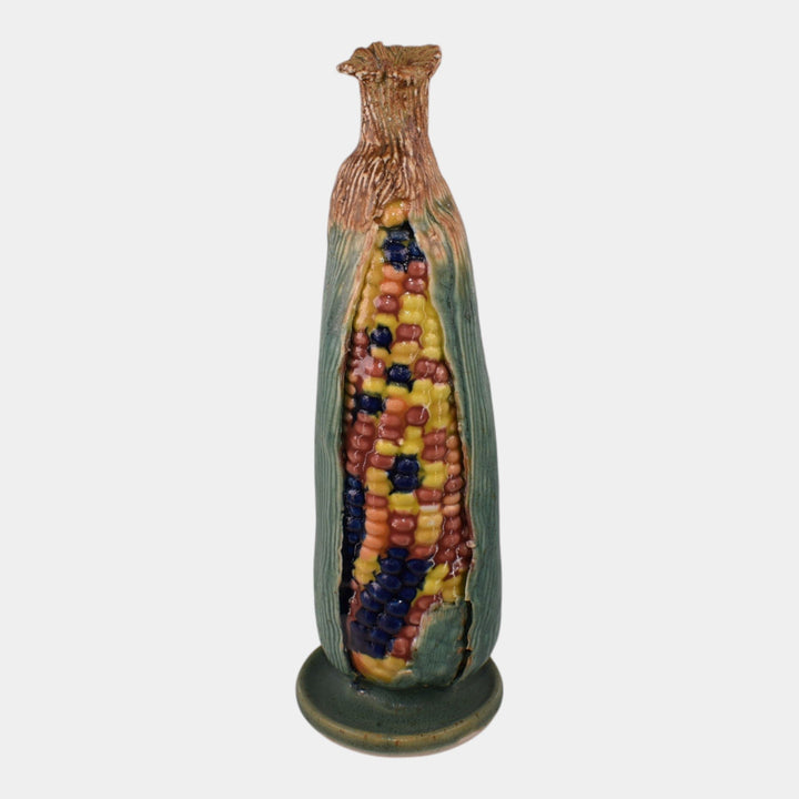 Tim Eberhardt Studio Art Pottery Hand Made Corn Cob Vase # 898