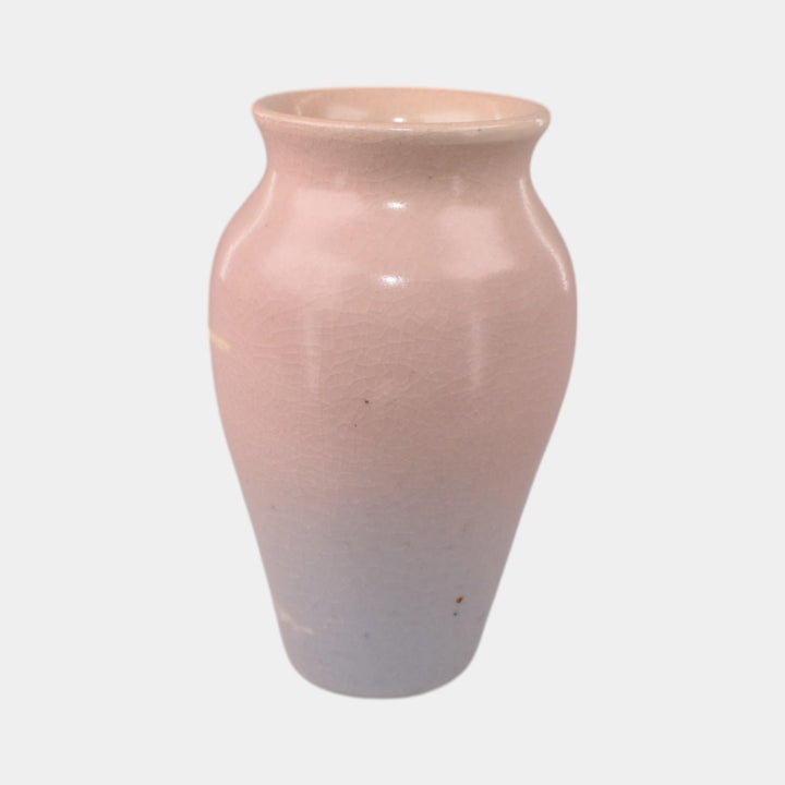 Door Studio Art Pottery Hand Thrown Pink Vellum Crane Miniature Vase