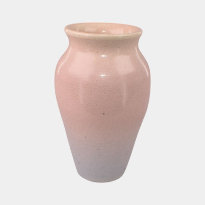 Door Studio Art Pottery Hand Thrown Pink Vellum Crane Miniature Vase