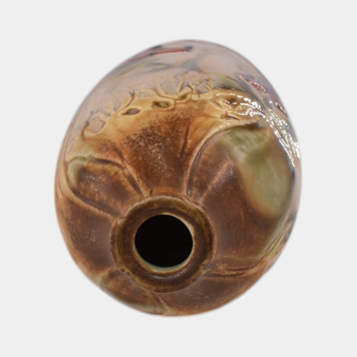 Door Studio Art Pottery Hand Thrown Koi Ceramic Vase