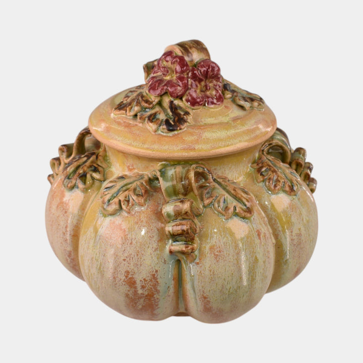 Turtle Island Pottery North Carolina Vintage Art Pottery Lidded Jar 2008