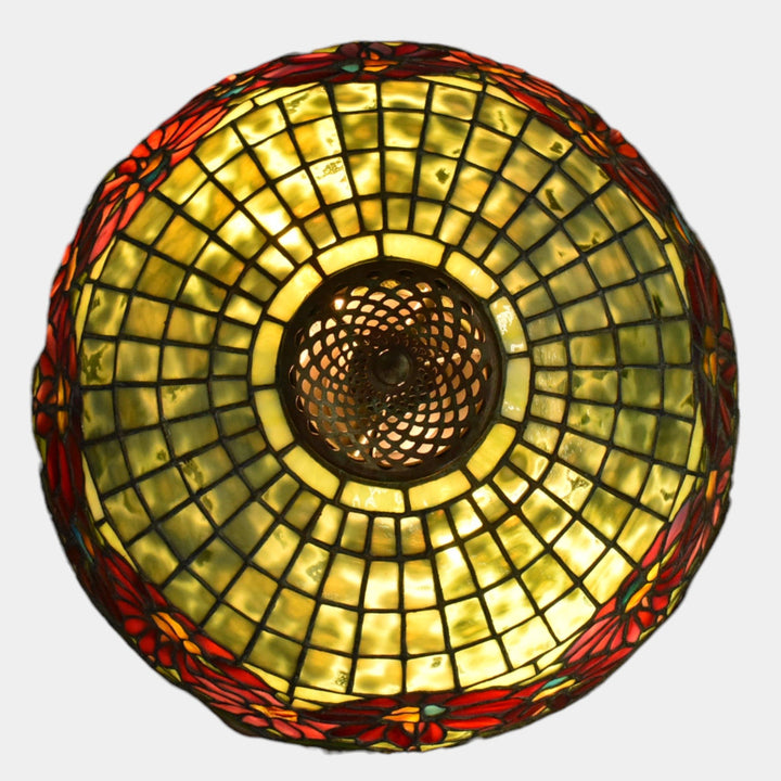 Tiffany Scott Riggs Jemerick Arts and Clay Pottery Green Poinsettia Lamp