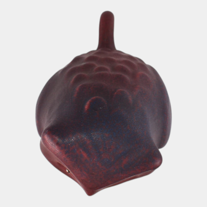 Van Briggle Pottery 1910s Mulberry Figural Owl Night Light Lamp