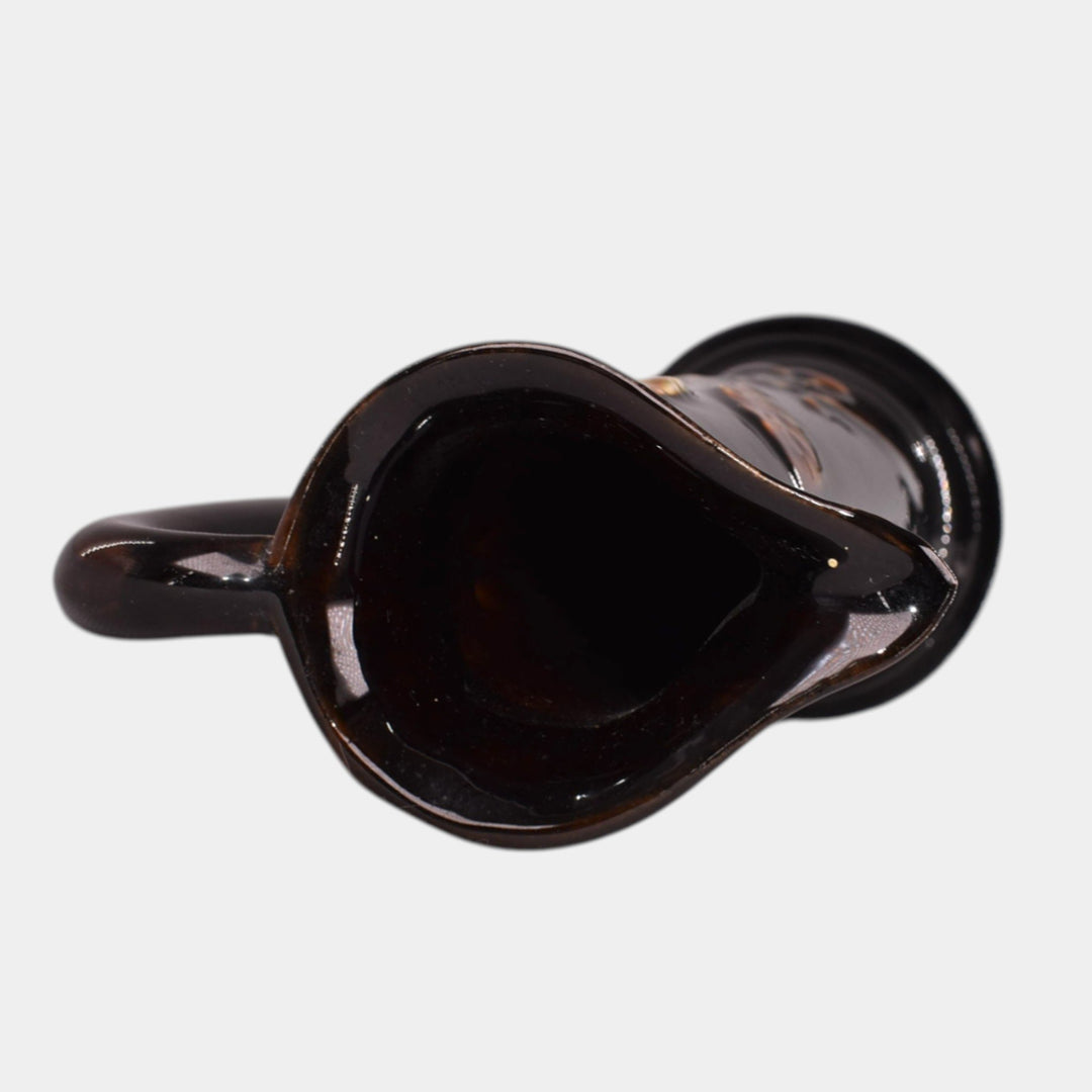 J.W. McCoy Olympia 1900s Art Pottery Standard Glaze Cherries Tall Ewer