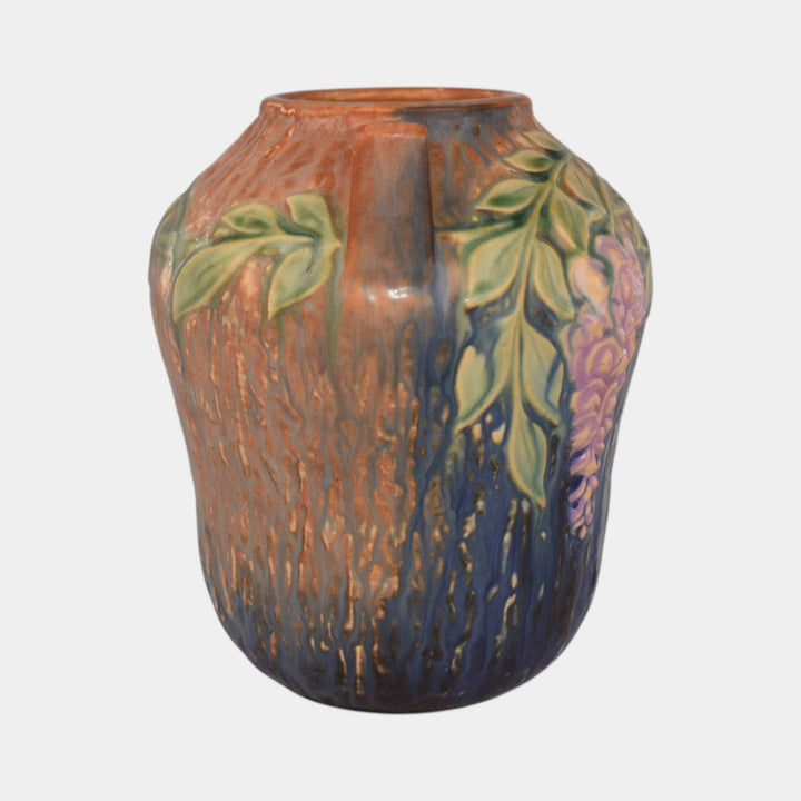 Roseville Wisteria Blue 1933 Vintage Arts And Crafts Pottery Ceramic Vase 634-7