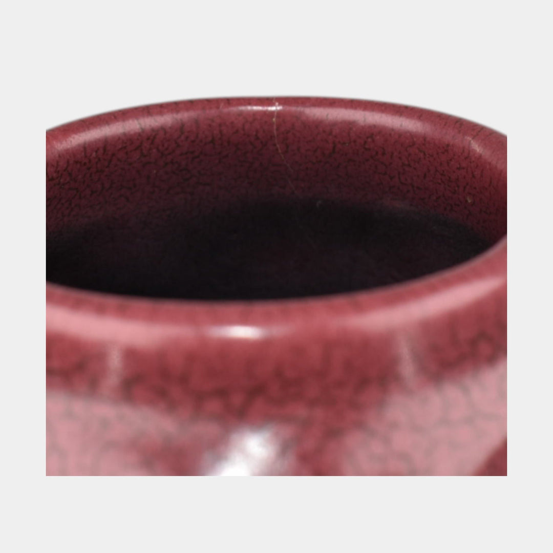 Weller Fru Russet 1905 Vintage Art Pottery Scarab Mulberry Red Ceramic Vase - Just Art Pottery
