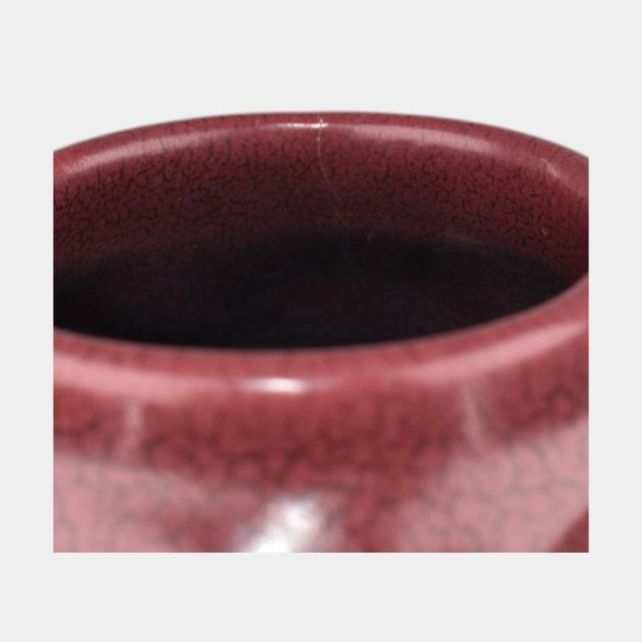 Weller Fru Russet 1905 Vintage Art Pottery Scarab Mulberry Red Ceramic Vase - Just Art Pottery