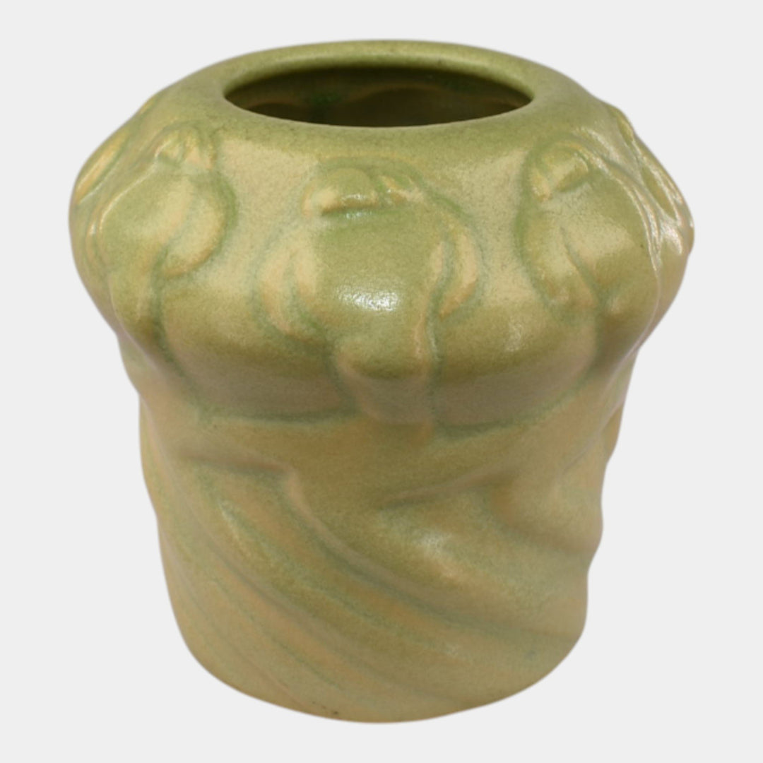 Van Briggle 1902 Vintage Art Pottery Matte Green Poppy Ceramic Vase 21