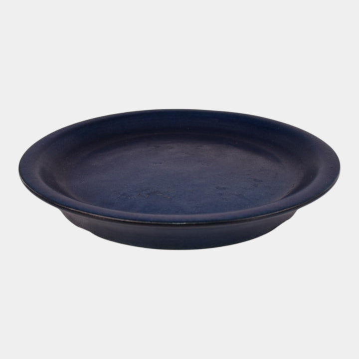 Roseville Fuchsia Blue 1938 Vintage Art Pottery Flower Pot Saucer 646-5 - Just Art Pottery