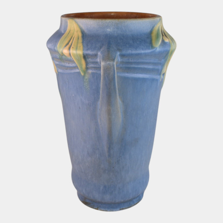 Roseville Velmoss II Blue 1935 Vintage Art Deco Pottery Ceramic Vase 718-8