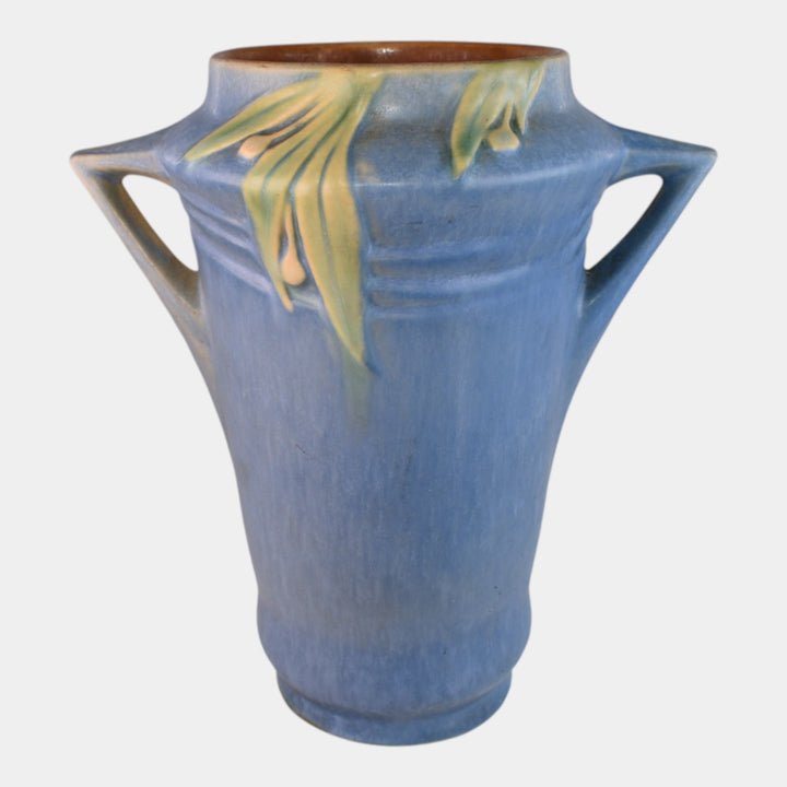 Roseville Velmoss II Blue 1935 Vintage Art Deco Pottery Ceramic Vase 718-8