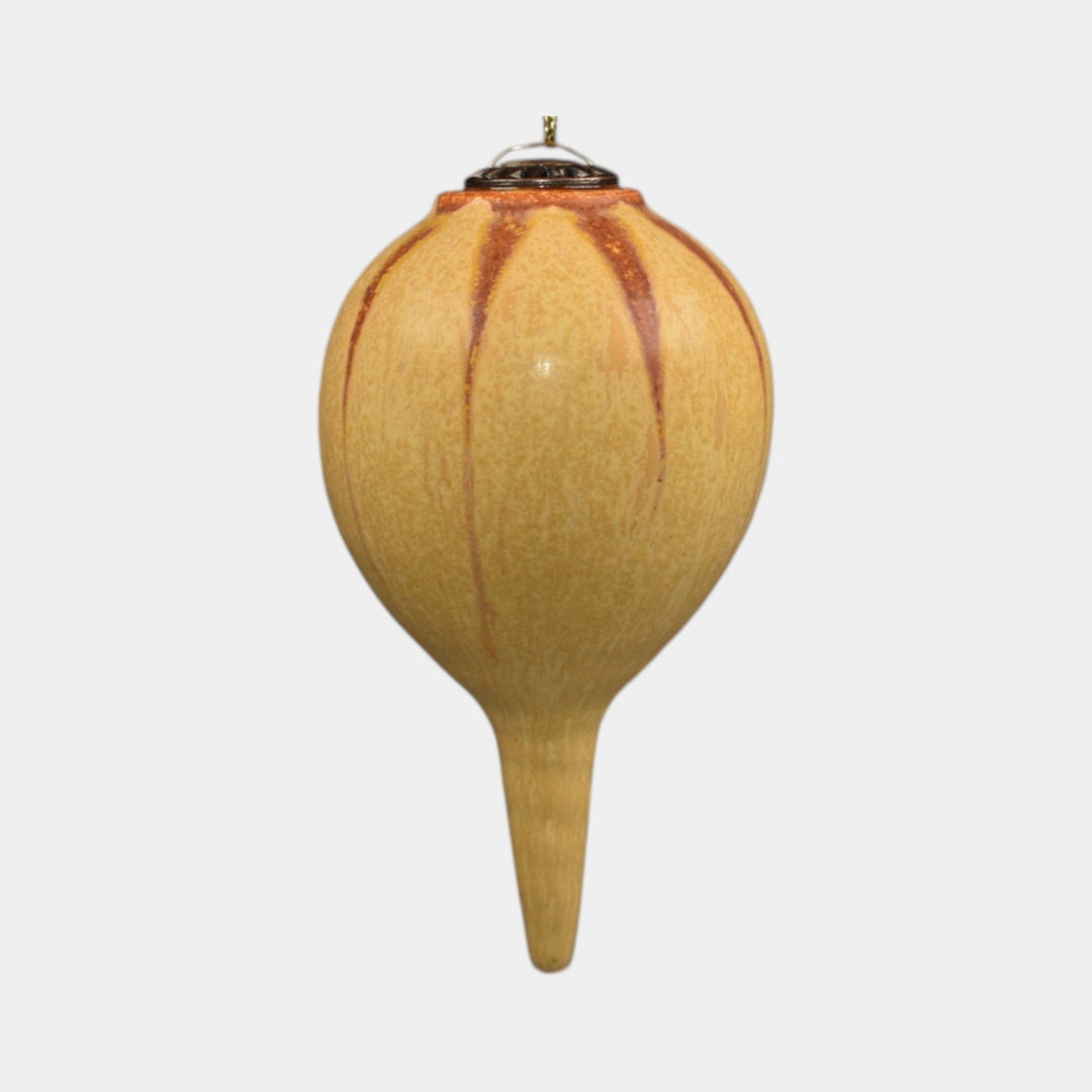 Ephraim Faience Hand Made Pottery Yellow Ceramic Ornament - Just Art Pottery