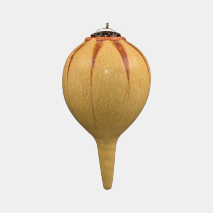 Ephraim Faience Hand Made Pottery Yellow Ceramic Ornament - Just Art Pottery