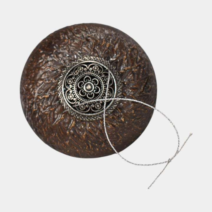 Ephraim Faience Hand Made Pottery Green Ceramic Acorn Bird House Ornament - Just Art Pottery