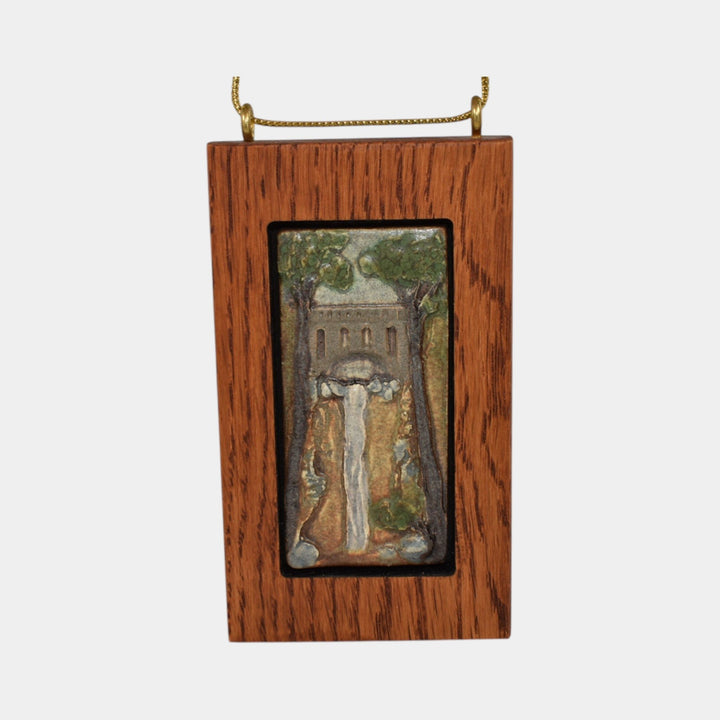 Ephraim Faience 2018 Hand Made Pottery Secluded Falls Ceramic Tile Ornament
