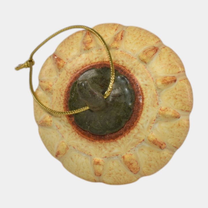 Ephraim Faience Pottery Ceramic Pumpkin Halloween Holiday Ornament