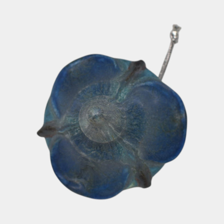 Ephraim Faience 2021 Pottery Blue Revival Spindle Ceramic Christmas Ornament
