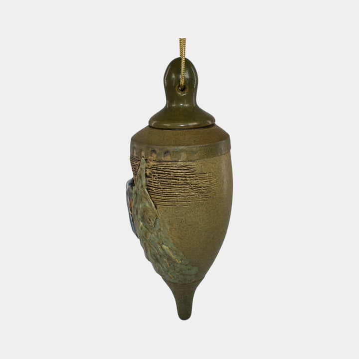 Ephraim Faience 2022 Pottery Multnomah Falls Ceramic Christmas Ornament