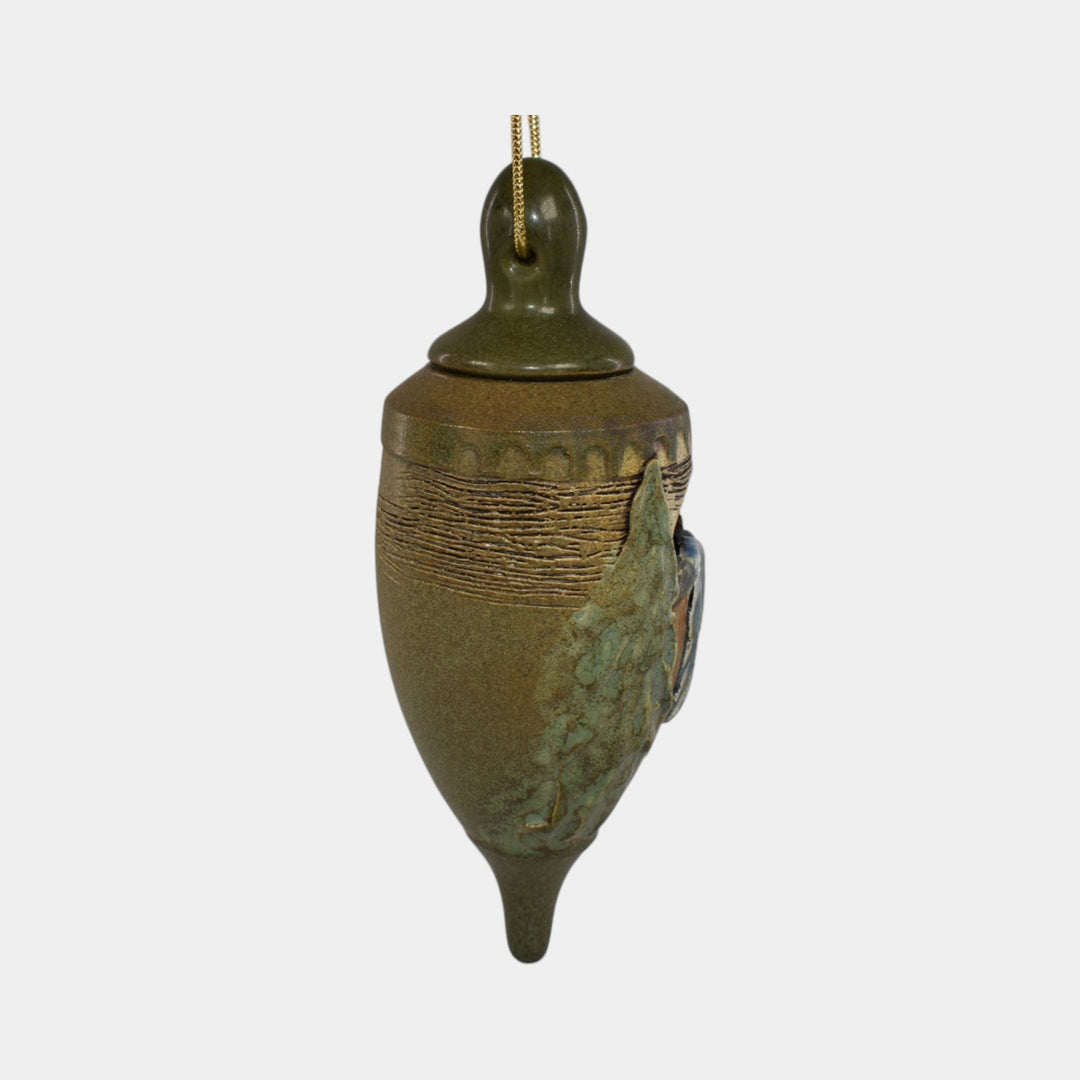 Ephraim Faience 2022 Pottery Multnomah Falls Ceramic Christmas Ornament