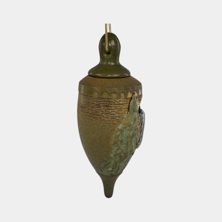 Ephraim Faience 2022 Pottery Multnomah Falls Ceramic Christmas Ornament
