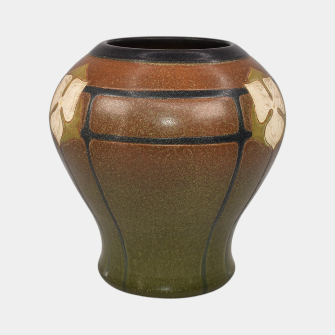 Ephraim Faience 2018 Hand Made Pottery Green Trillium Trio Ceramic Vase - Just Art Pottery