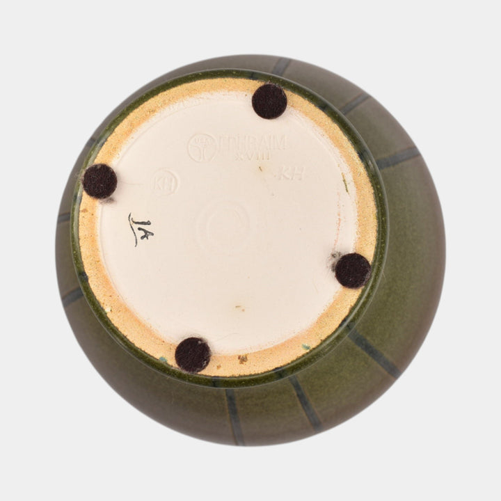 Ephraim Faience 2018 Hand Made Pottery Green Trillium Trio Ceramic Vase - Just Art Pottery