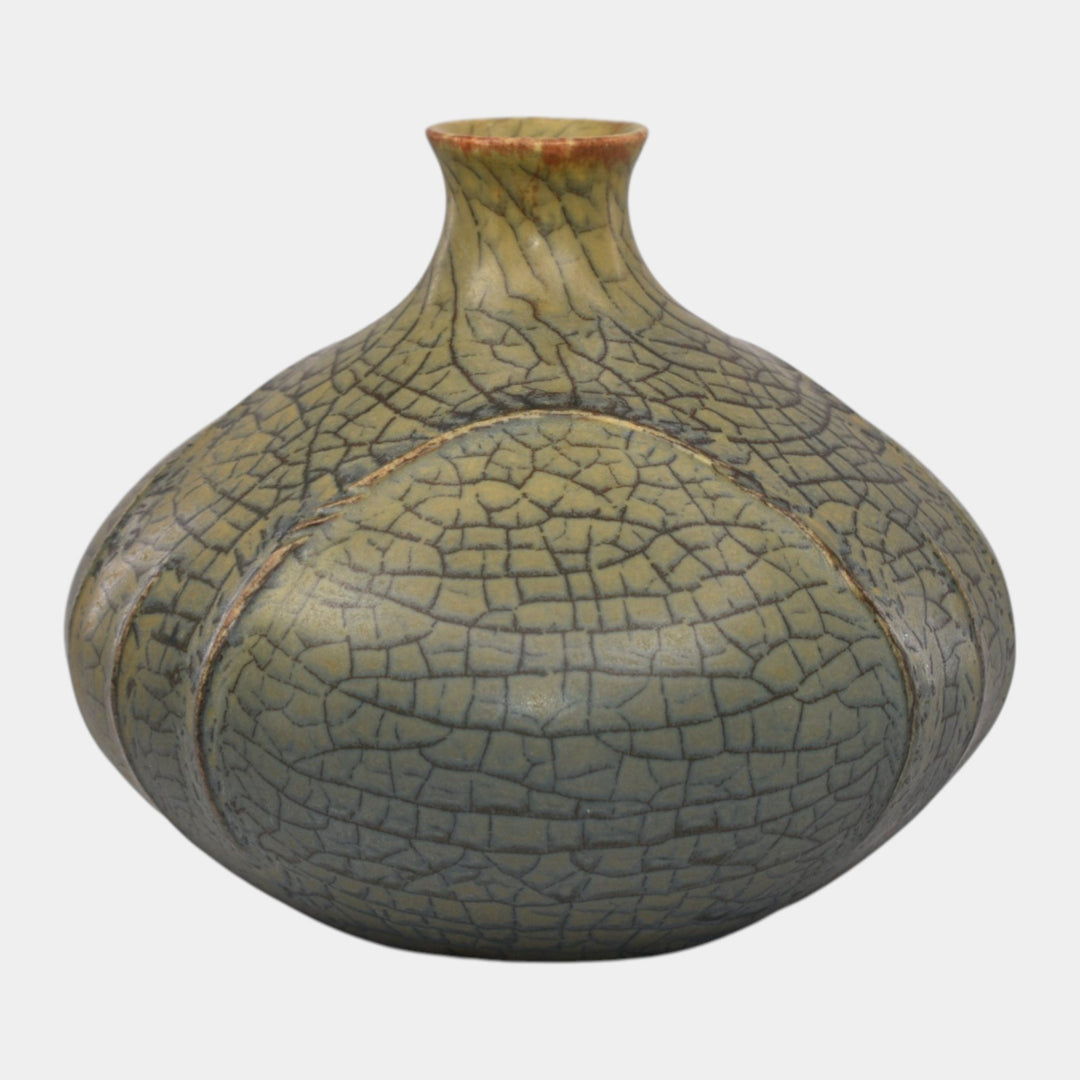 Ephraim Faience 2016 Hand Made Pottery Spiders Tapestry Ceramic Vase - Just Art Pottery