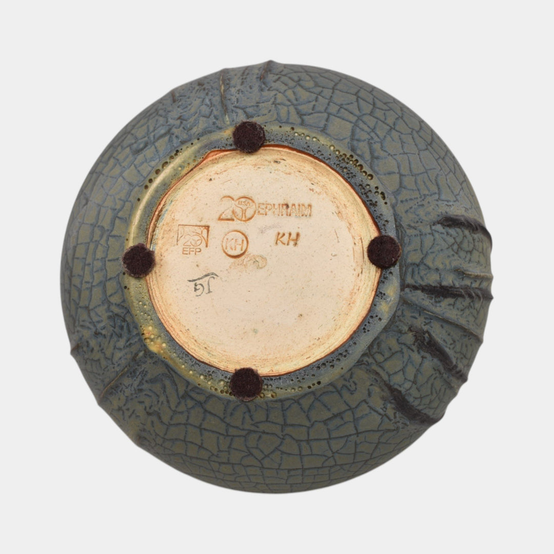 Ephraim Faience 2016 Hand Made Pottery Spiders Tapestry Ceramic Vase - Just Art Pottery