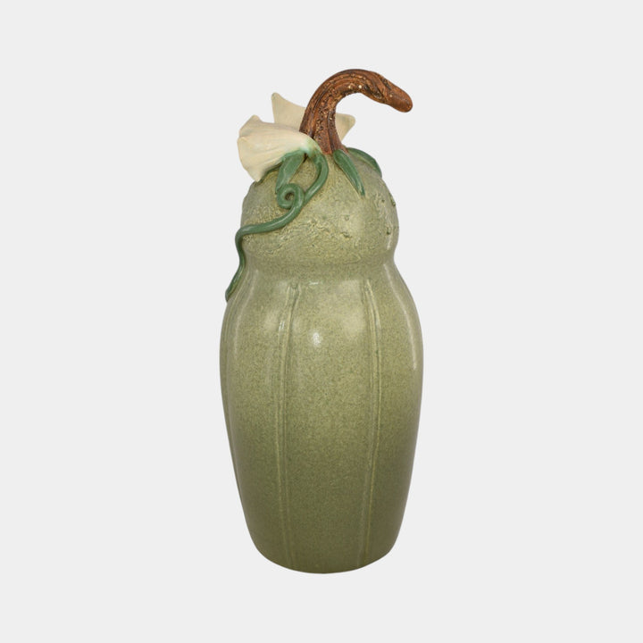 Ephraim Faience 2022 Hand Made Pottery Squash Blossoms Gourd Ceramic Vase - Just Art Pottery