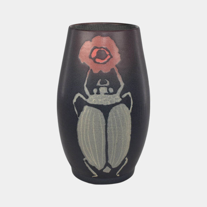 Ephraim Faience 2020 Hand Made Pottery Experimental Scarab Ceramic Vase - Just Art Pottery
