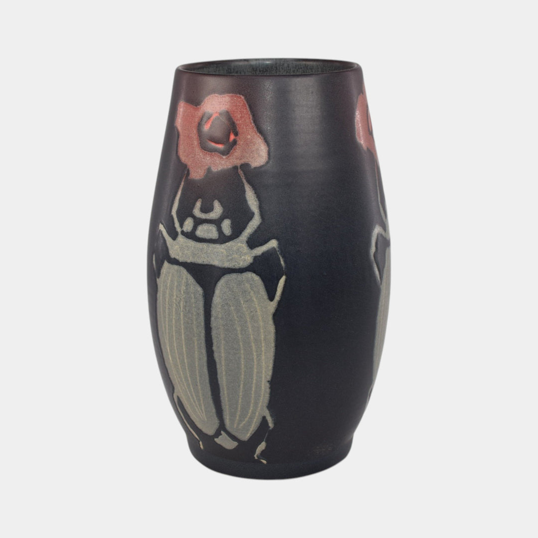 Ephraim Faience 2020 Hand Made Pottery Experimental Scarab Ceramic Vase - Just Art Pottery