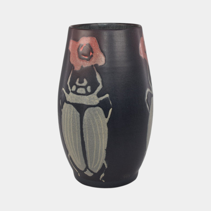 Ephraim Faience 2020 Hand Made Pottery Experimental Scarab Ceramic Vase - Just Art Pottery