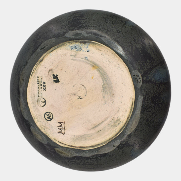 Ephraim Faience 2025 Hand Made Pottery Frog and Polliwogs Bowl Vase - Just Art Pottery