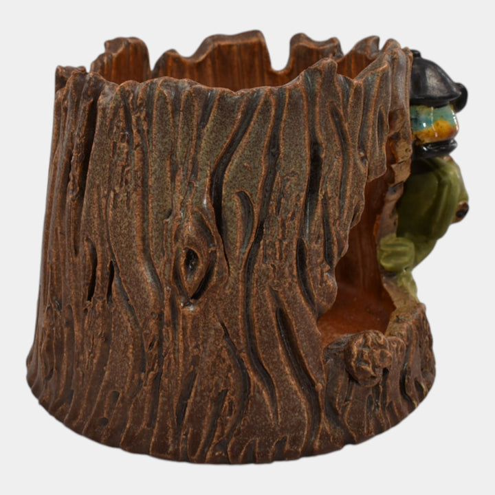 Ephraim Faience 2022 Hand Made Pottery Seeking Shelter Lantern Frog Ceramic Vase - Just Art Pottery