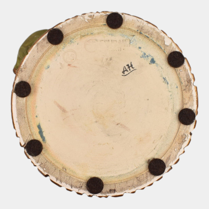 Ephraim Faience 2022 Hand Made Pottery Seeking Shelter Lantern Frog Ceramic Vase - Just Art Pottery