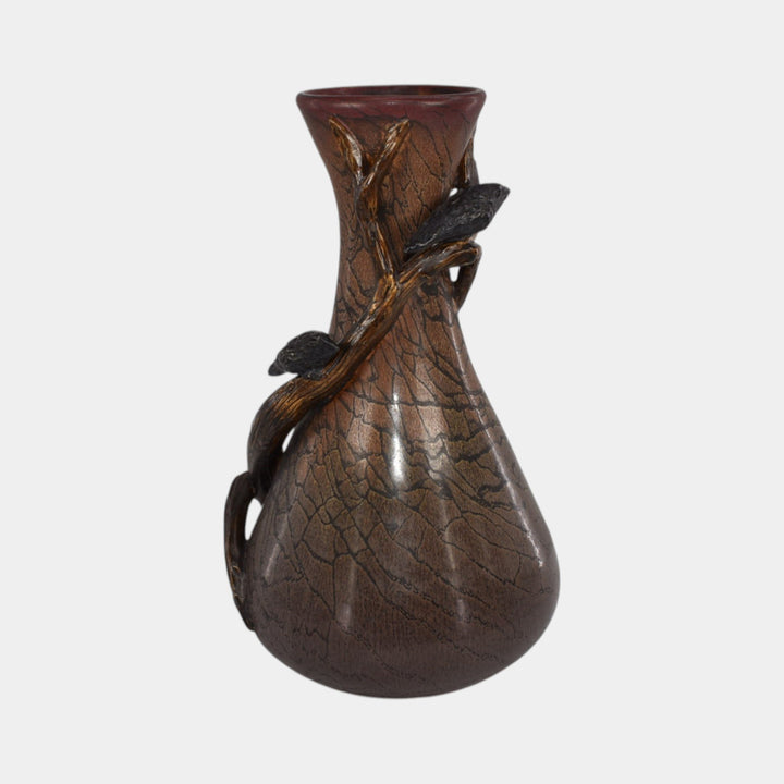 Ephraim Faience 2023 Hand Made Pottery Mischief Blackbird Vase - Just Art Pottery