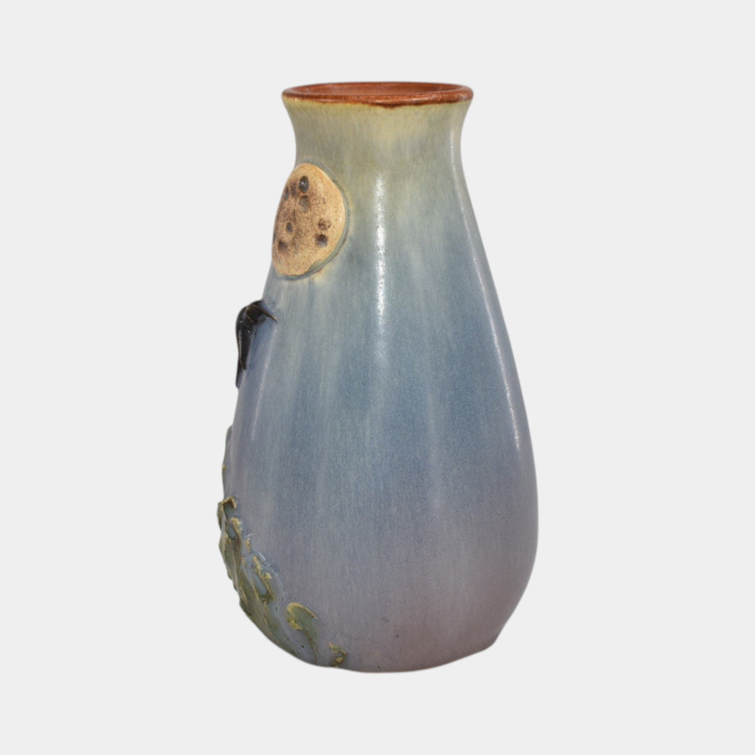 Ephraim Faience 2024 Hand Made Pottery Experimental Bat And Moon Ceramic Vase - Just Art Pottery